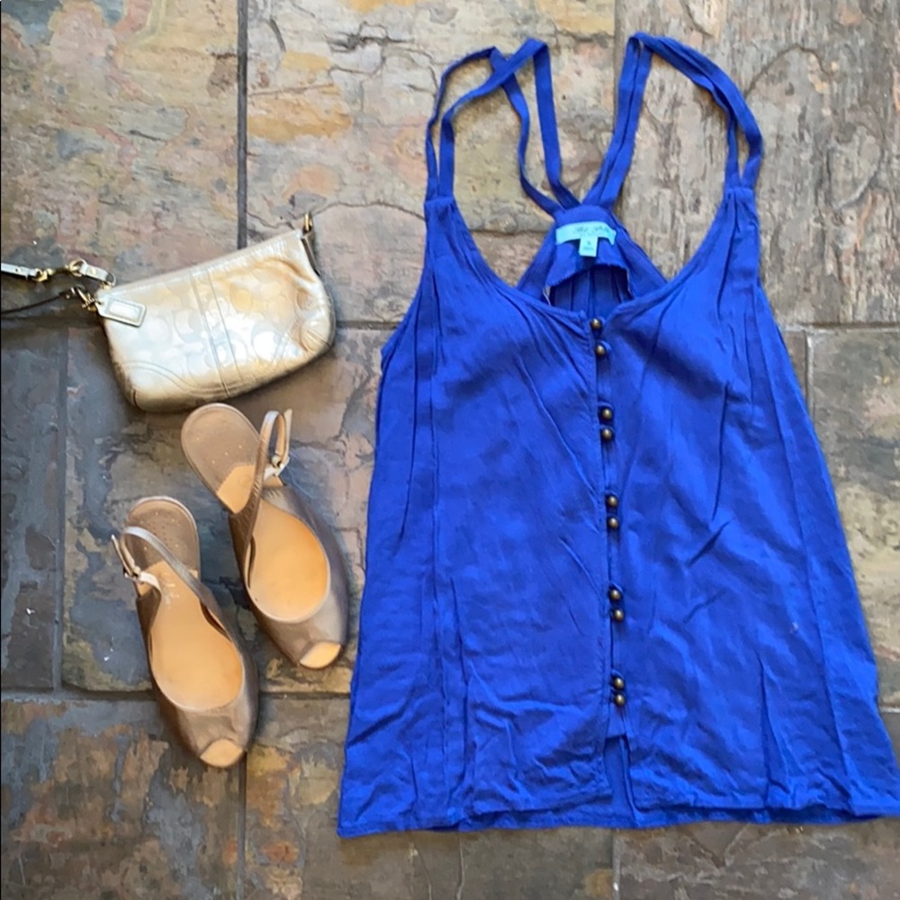 The Arte by Zenana blue racerback top